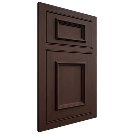 Shiloh Cabinetry Beaded Inset Charleston Walnut Plain Cut Bison Door