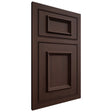 Shiloh Cabinetry Beaded Inset Charleston Walnut Plain Cut Bison Door