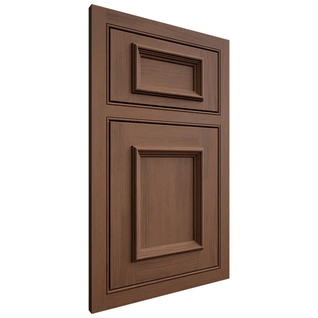 Shiloh Cabinetry Beaded Inset Charleston Walnut Plain Cut Natural Door