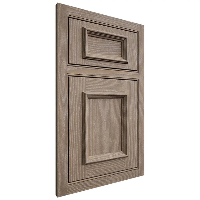 Shiloh Cabinetry Beaded Inset Charleston White Oak Plain Cut Almond Door