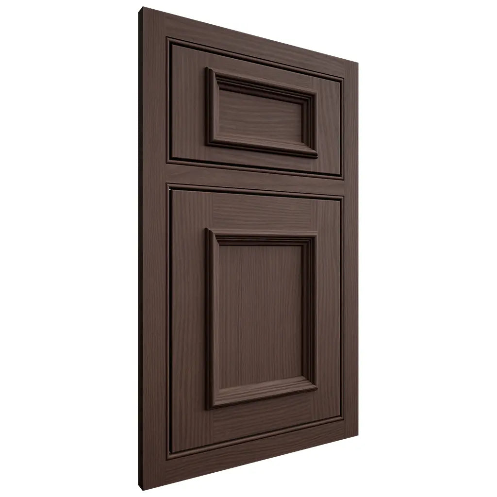 Shiloh Cabinetry Beaded Inset Charleston White Oak Plain Cut Dusk Door