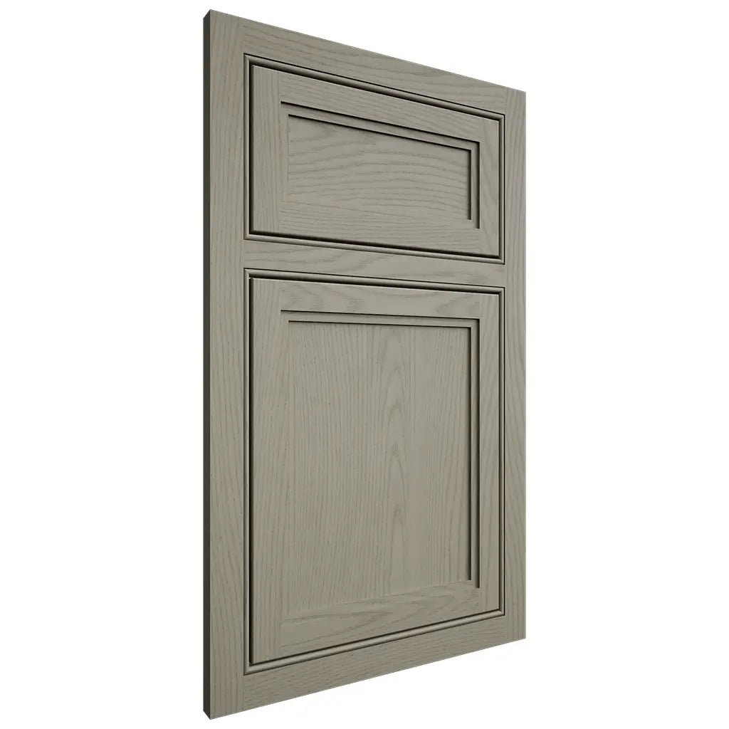 Shiloh Cabinetry Beaded Inset Concord Red Oak Plain Cut Thyme Door