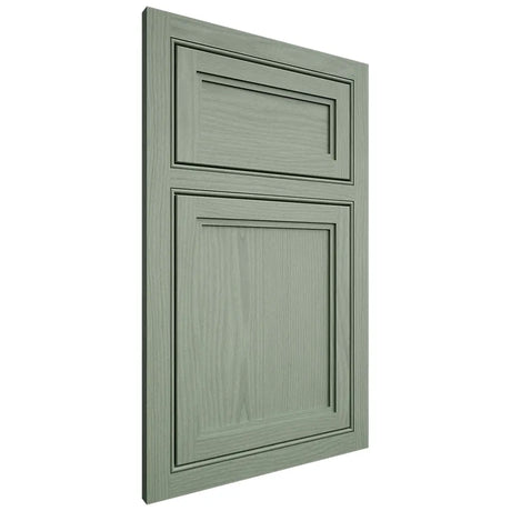 Shiloh Cabinetry Beaded Inset Concord White Oak Plain Cut Moss Door