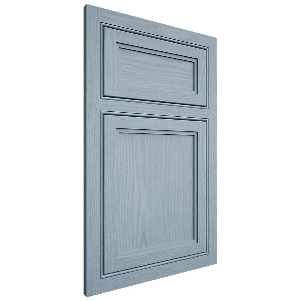 Shiloh Cabinetry Beaded Inset Concord White Oak Plain Cut Sky Door