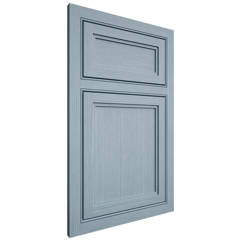 Shiloh Cabinetry Beaded Inset Concord White Oak Rift Cut Sky Door