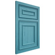 Shiloh Cabinetry Beaded Inset Dalton Alder Plain Cut Aqua Door