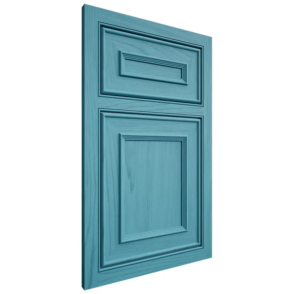 Shiloh Cabinetry Beaded Inset Dalton Alder Plain Cut Aqua Door