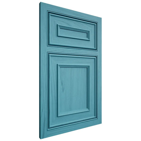 Shiloh Cabinetry Beaded Inset Dalton Alder Plain Cut Aqua Door