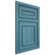 Shiloh Cabinetry Beaded Inset Dalton Hickory Plain Cut Aqua Door