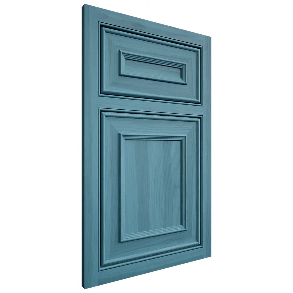 Shiloh Cabinetry Beaded Inset Dalton Hickory Plain Cut Aqua Door