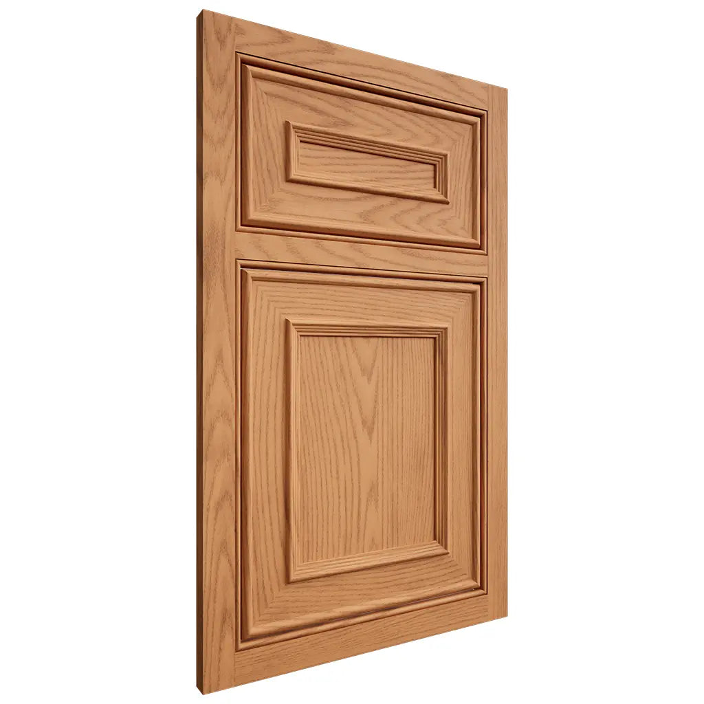 Shiloh Cabinetry Beaded Inset Dalton Red Oak Plain Cut Medium Door