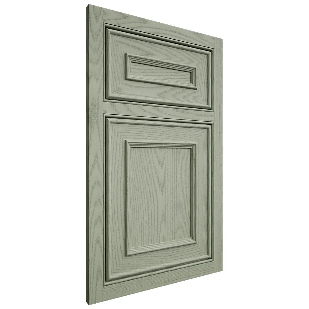 Shiloh Cabinetry Beaded Inset Dalton Red Oak Plain Cut Moss Door