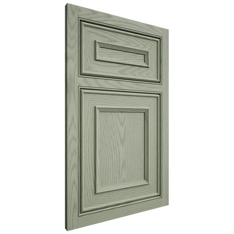 Shiloh Cabinetry Beaded Inset Dalton Red Oak Plain Cut Moss Door