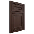Shiloh Cabinetry Beaded Inset Dalton Walnut Plain Cut Bison Door