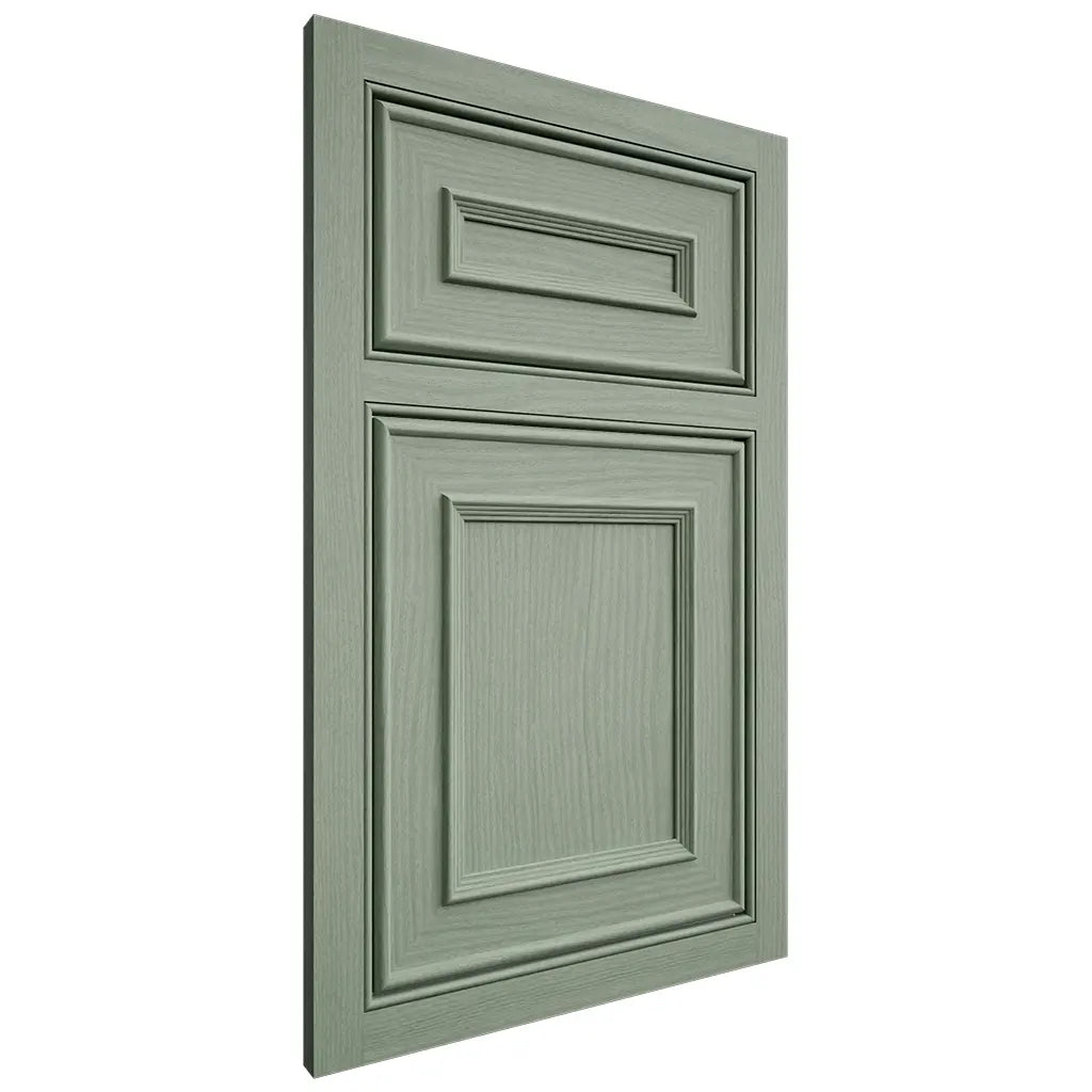 Shiloh Cabinetry Beaded Inset Dalton White Oak Plain Cut Moss Door