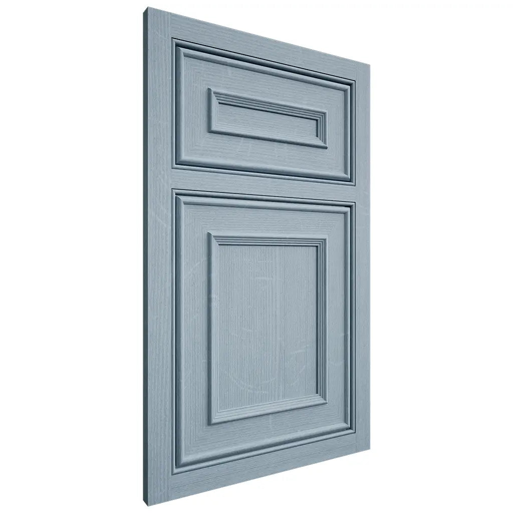 Shiloh Cabinetry Beaded Inset Dalton White Oak Quarter Sawn Sky Door