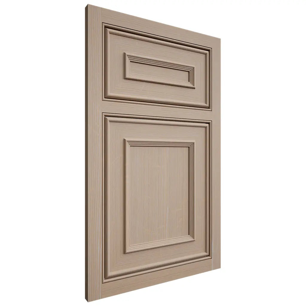 Shiloh Cabinetry Beaded Inset Dalton White Oak Quarter Sawn Straw Door