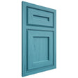 Shiloh Cabinetry Beaded Inset Essex Alder Plain Cut Aqua Door