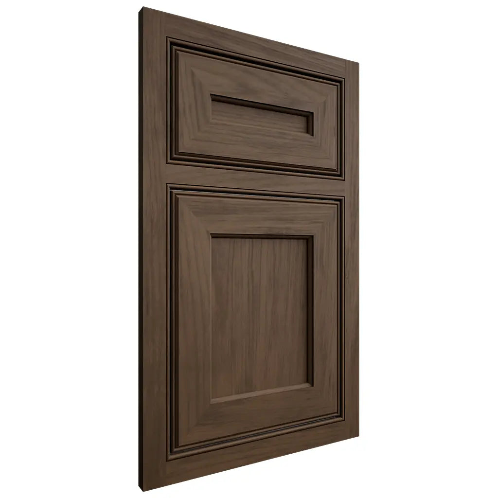 Shiloh Cabinetry Beaded Inset Essex Alder Plain Cut Caviar Door