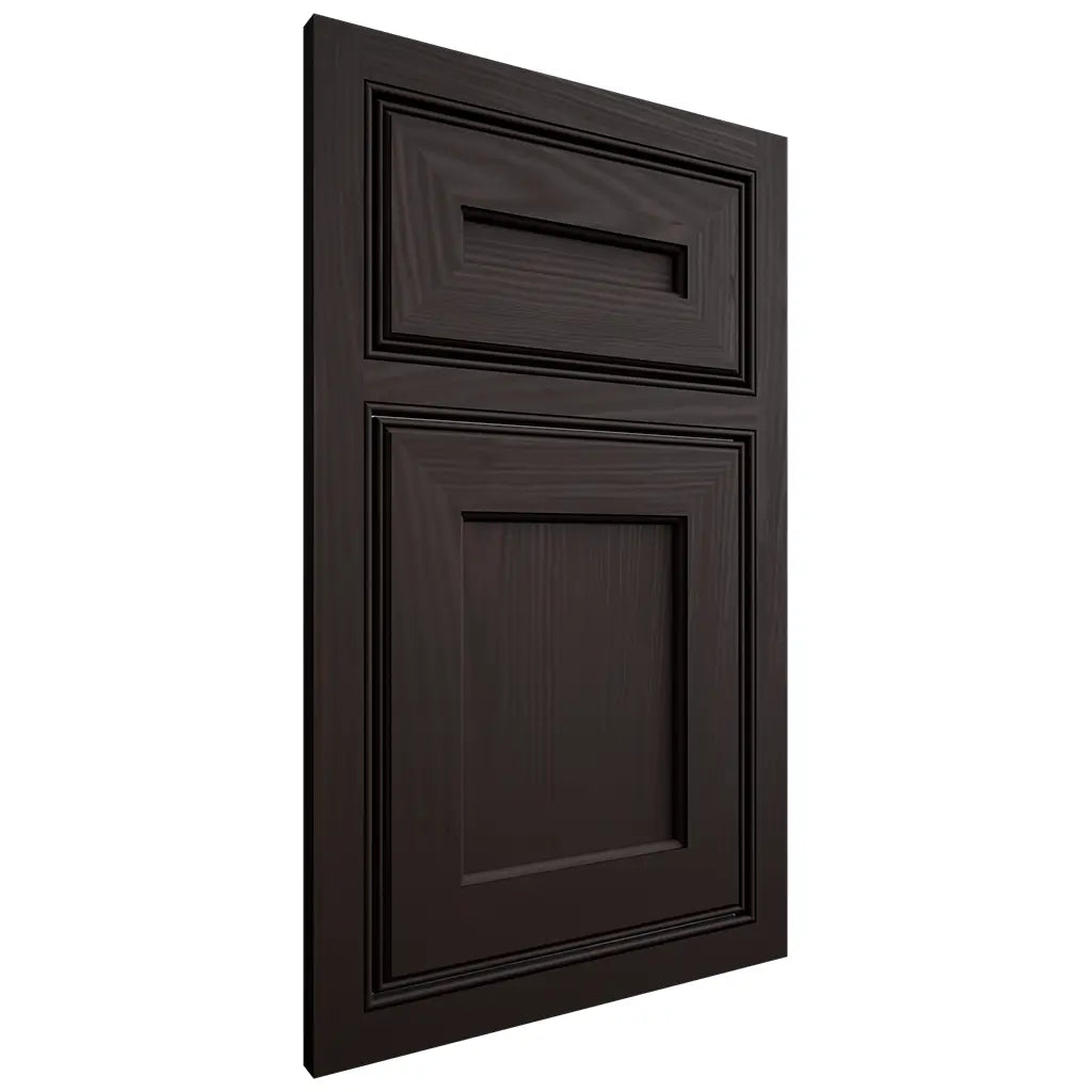 Shiloh Cabinetry Beaded Inset Essex Alder Plain Cut Espresso Door