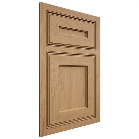 Shiloh Cabinetry Beaded Inset Essex Alder Plain Cut Natural Door
