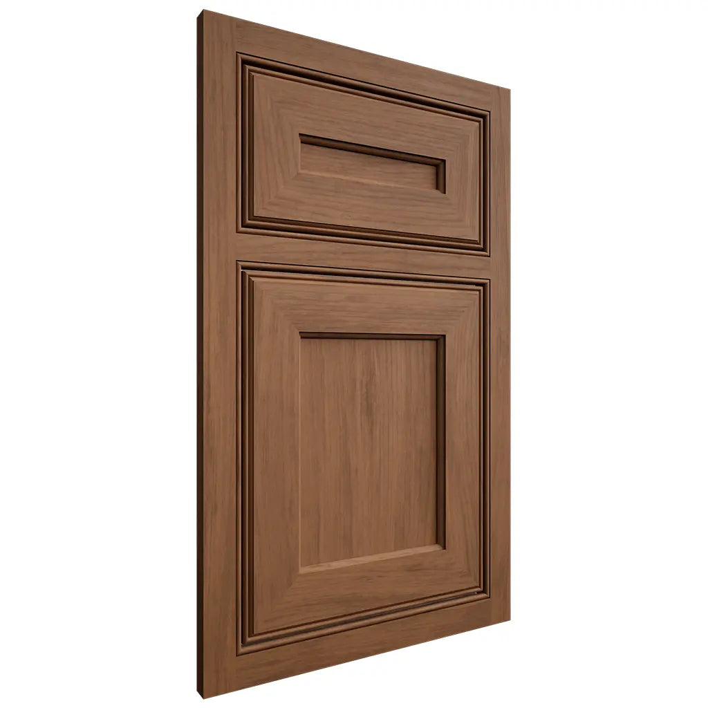 Shiloh Cabinetry Beaded Inset Essex Alder Plain Cut Walnut Door