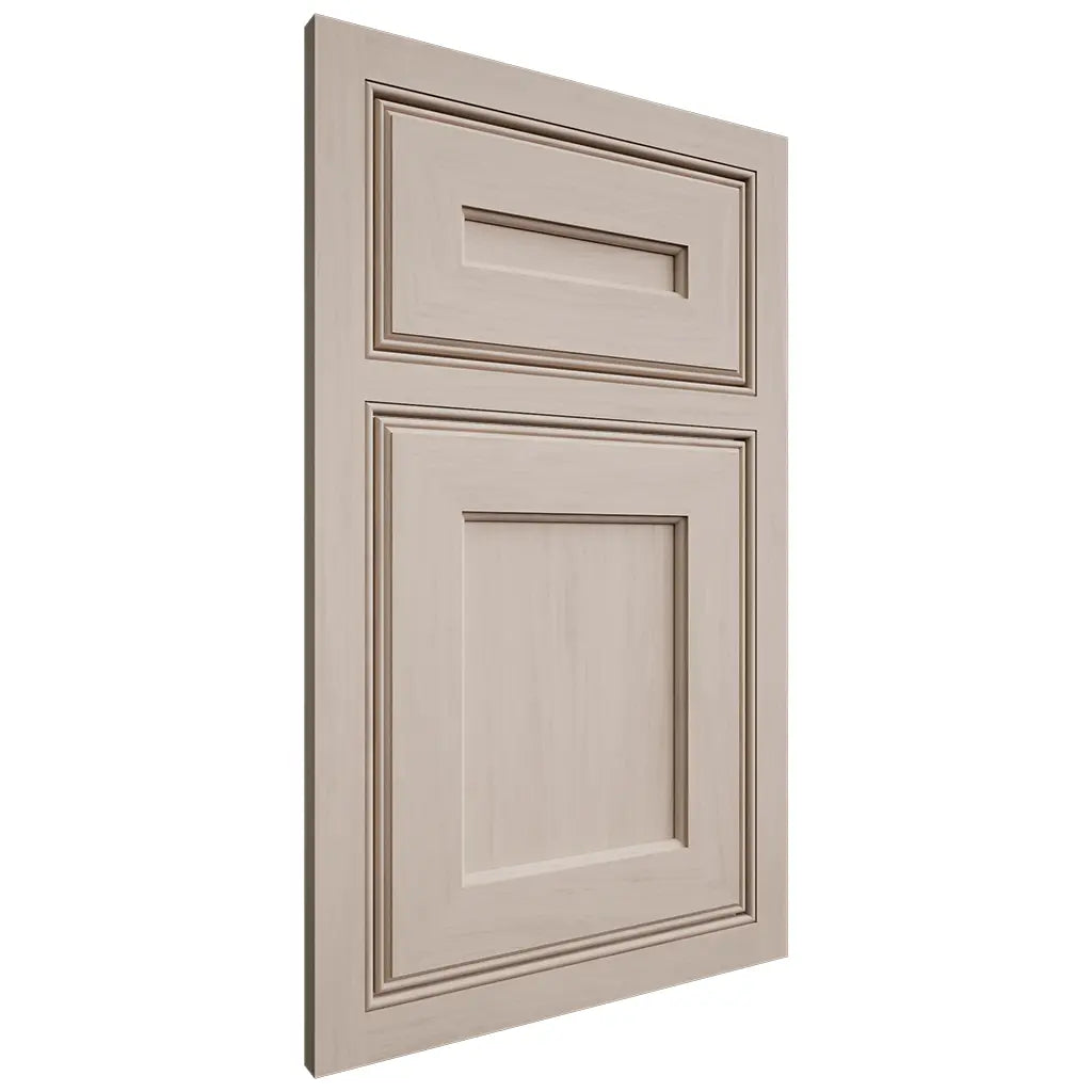Shiloh Cabinetry Beaded Inset Essex Alder Plain Cut White Sands Door