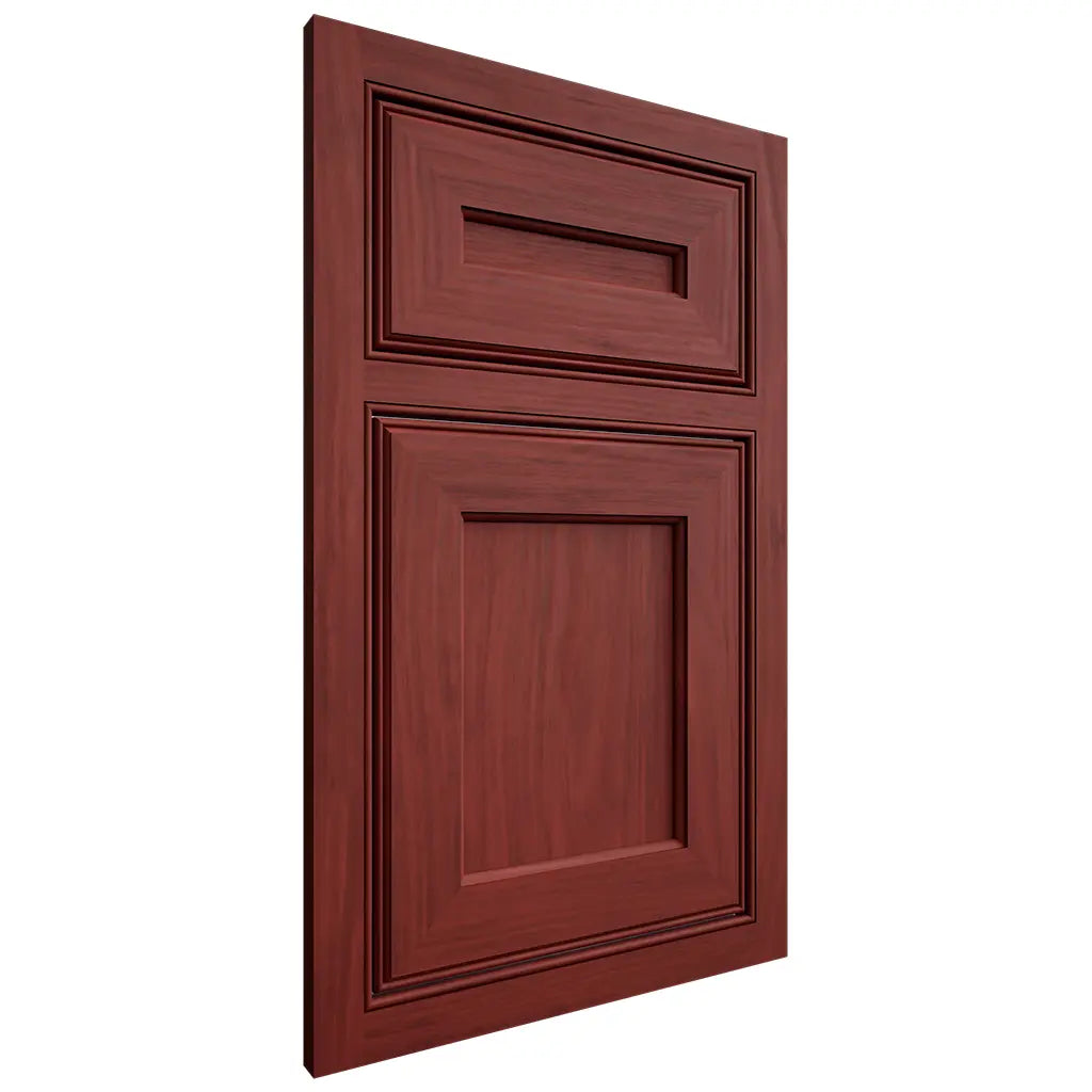 Shiloh Cabinetry Beaded Inset Essex Cherry Plain Cut Red Door