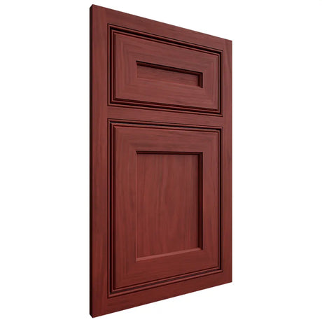 Shiloh Cabinetry Beaded Inset Essex Cherry Plain Cut Red Door