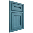 Shiloh Cabinetry Beaded Inset Essex Hickory Plain Cut Aqua Door