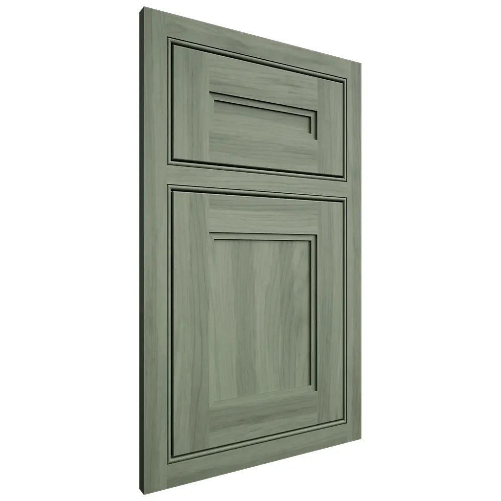 Shiloh Cabinetry Beaded Inset Essex Hickory Plain Cut Moss Door