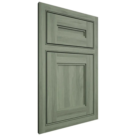 Shiloh Cabinetry Beaded Inset Essex Hickory Plain Cut Moss Door