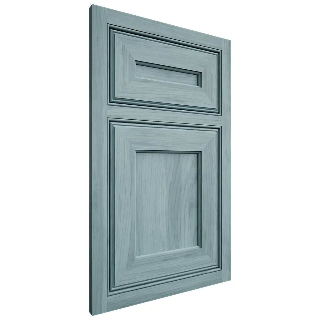 Shiloh Cabinetry Beaded Inset Essex Hickory Plain Cut Sky Door