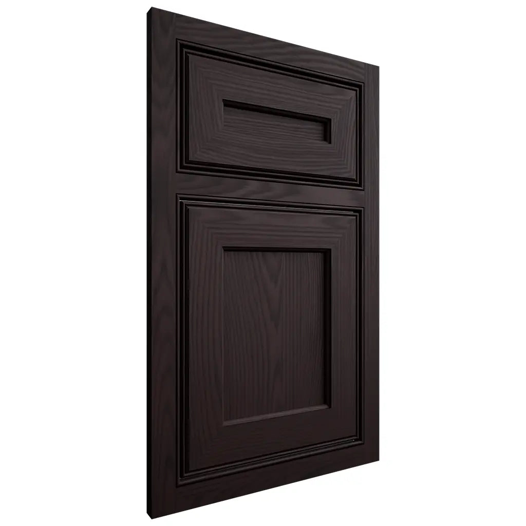 Shiloh Cabinetry Beaded Inset Essex Red Oak Plain Cut Espresso Door