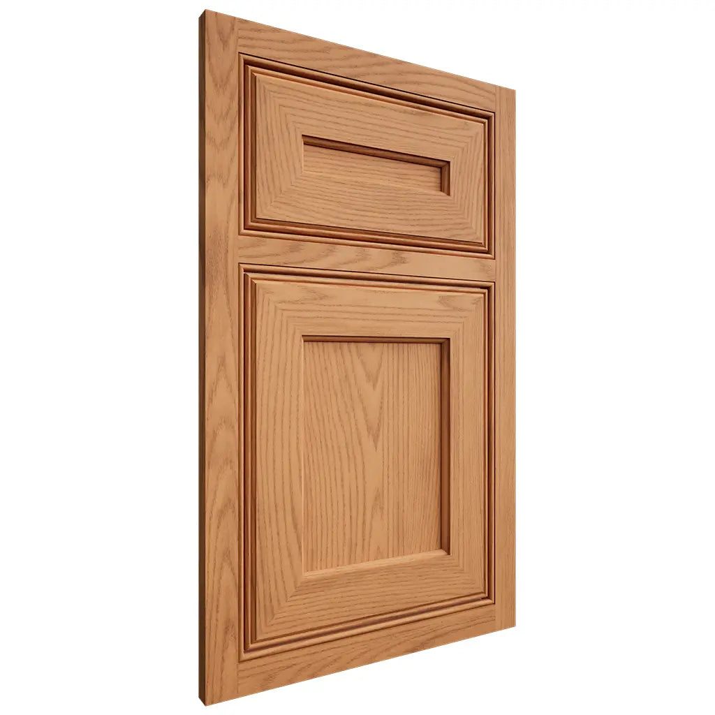 Shiloh Cabinetry Beaded Inset Essex Red Oak Plain Cut Medium Door