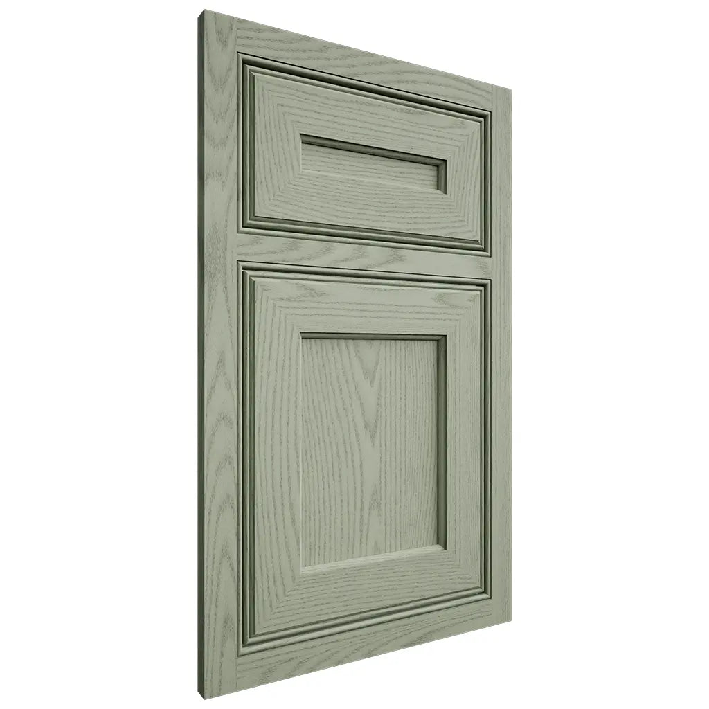 Shiloh Cabinetry Beaded Inset Essex Red Oak Plain Cut Moss Door