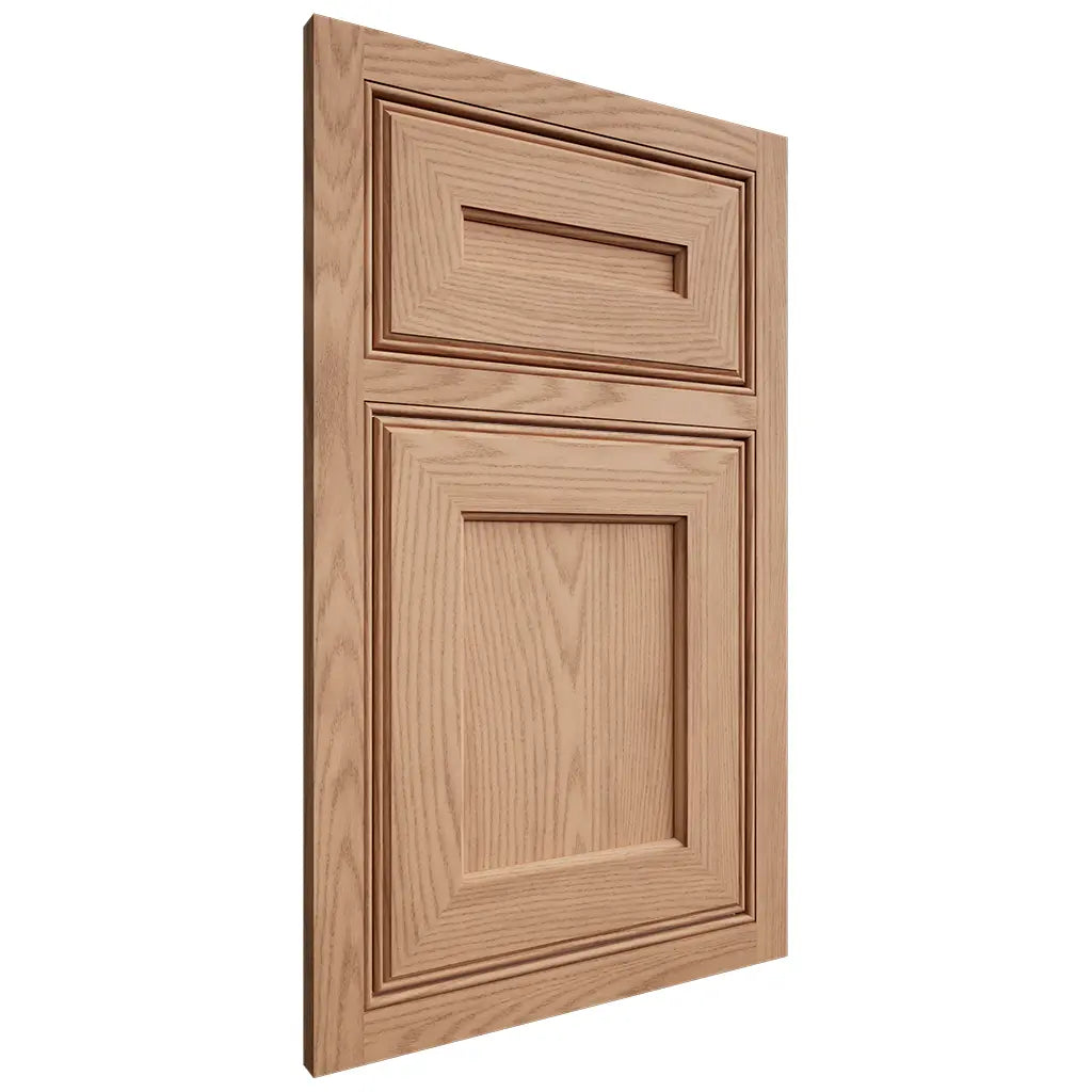 Shiloh Cabinetry Beaded Inset Essex Red Oak Plain Cut Natural Door