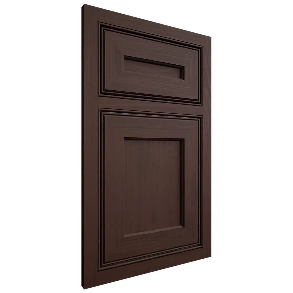Shiloh Cabinetry Beaded Inset Essex Walnut Plain Cut Bison Door