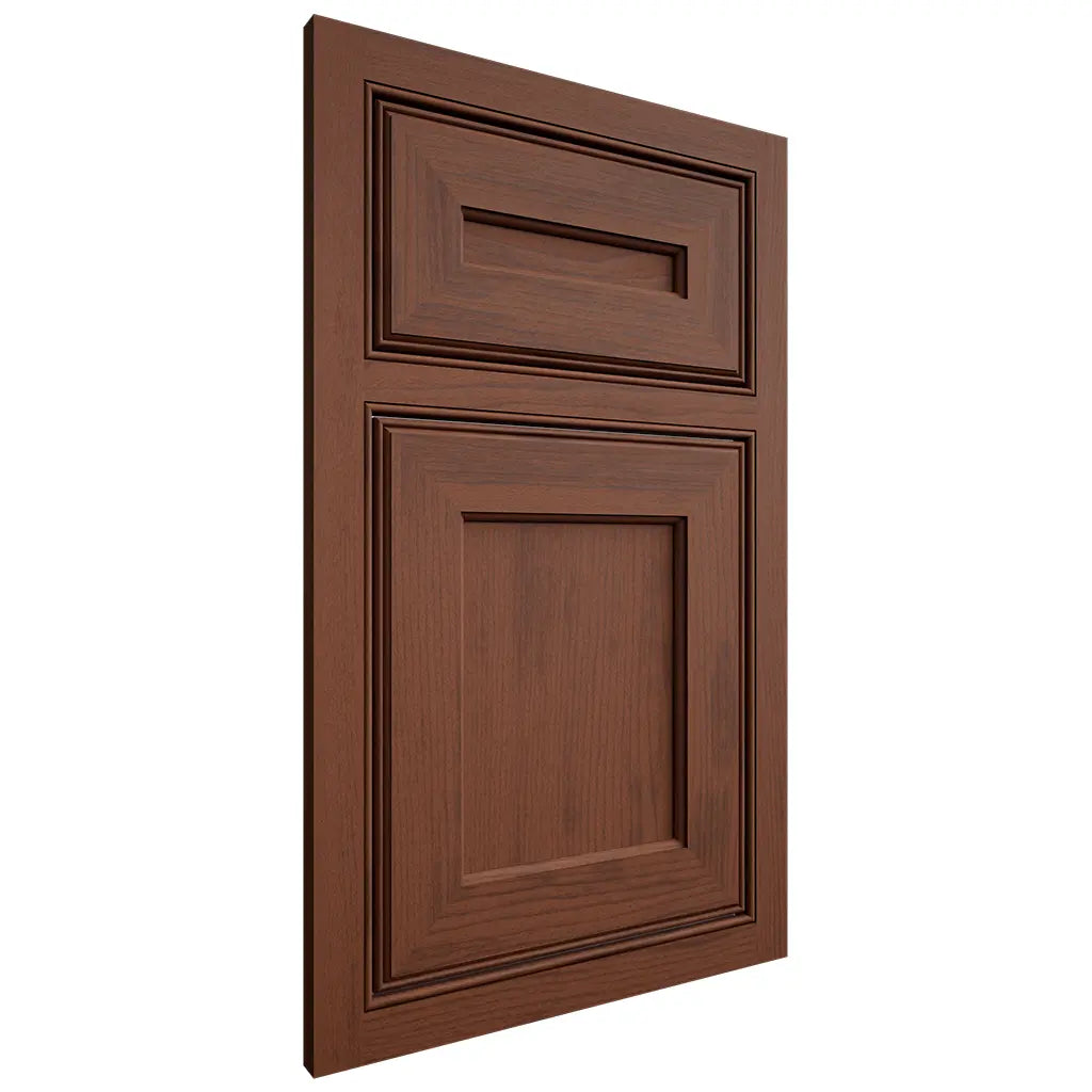 Shiloh Cabinetry Beaded Inset Essex Walnut Plain Cut Rye Door