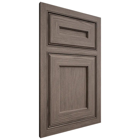 Shiloh Cabinetry Beaded Inset Essex White Oak Plain Cut Clay Door