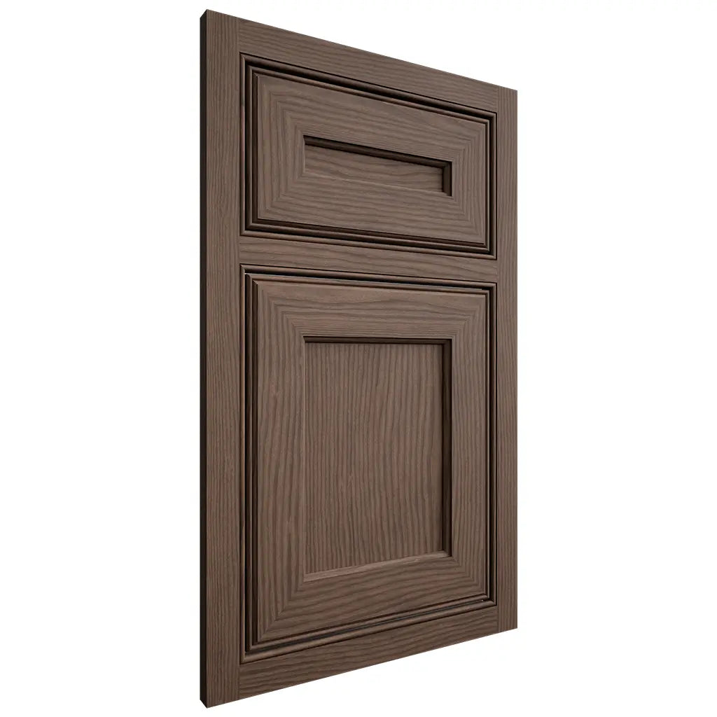 Shiloh Cabinetry Beaded Inset Essex White Oak Plain Cut Mineral Door