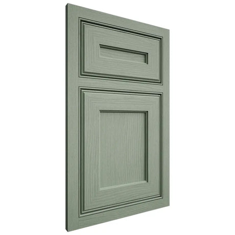 Shiloh Cabinetry Beaded Inset Essex White Oak Plain Cut Moss Door