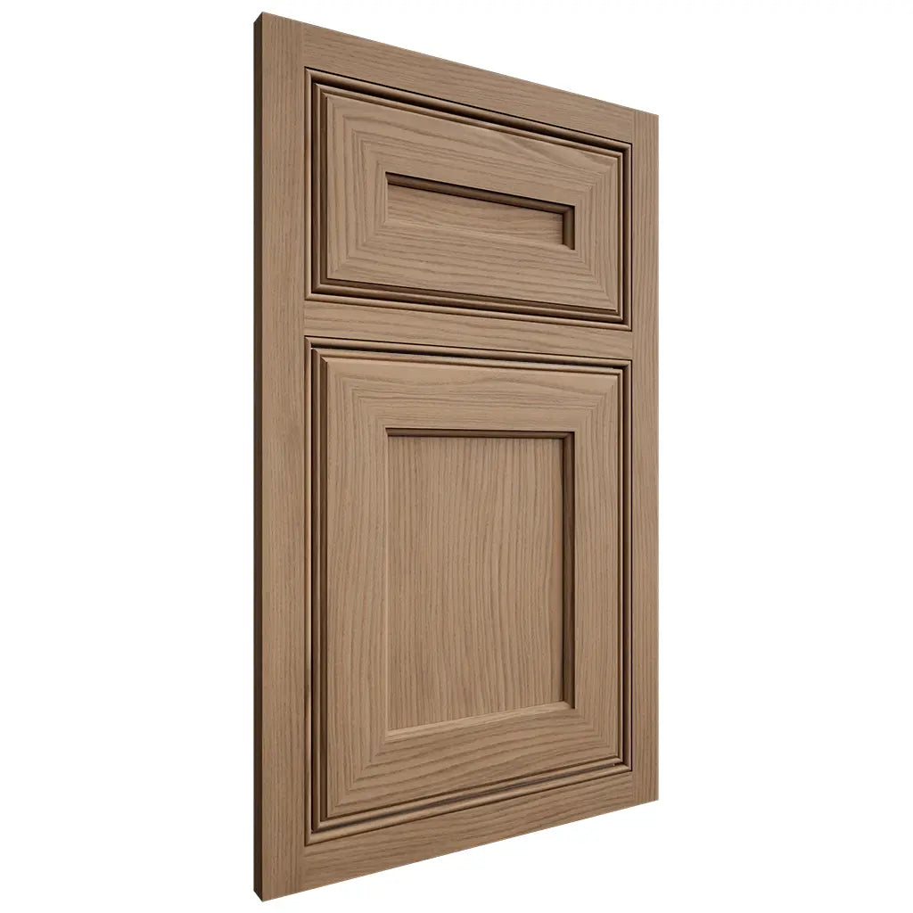Shiloh Cabinetry Beaded Inset Essex White Oak Plain Cut Natural Door