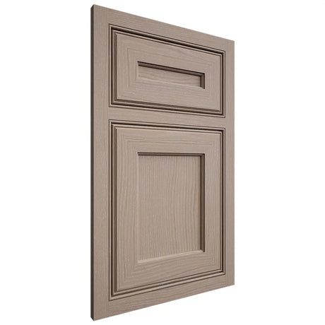 Shiloh Cabinetry Beaded Inset Essex White Oak Plain Cut Whitewash Door