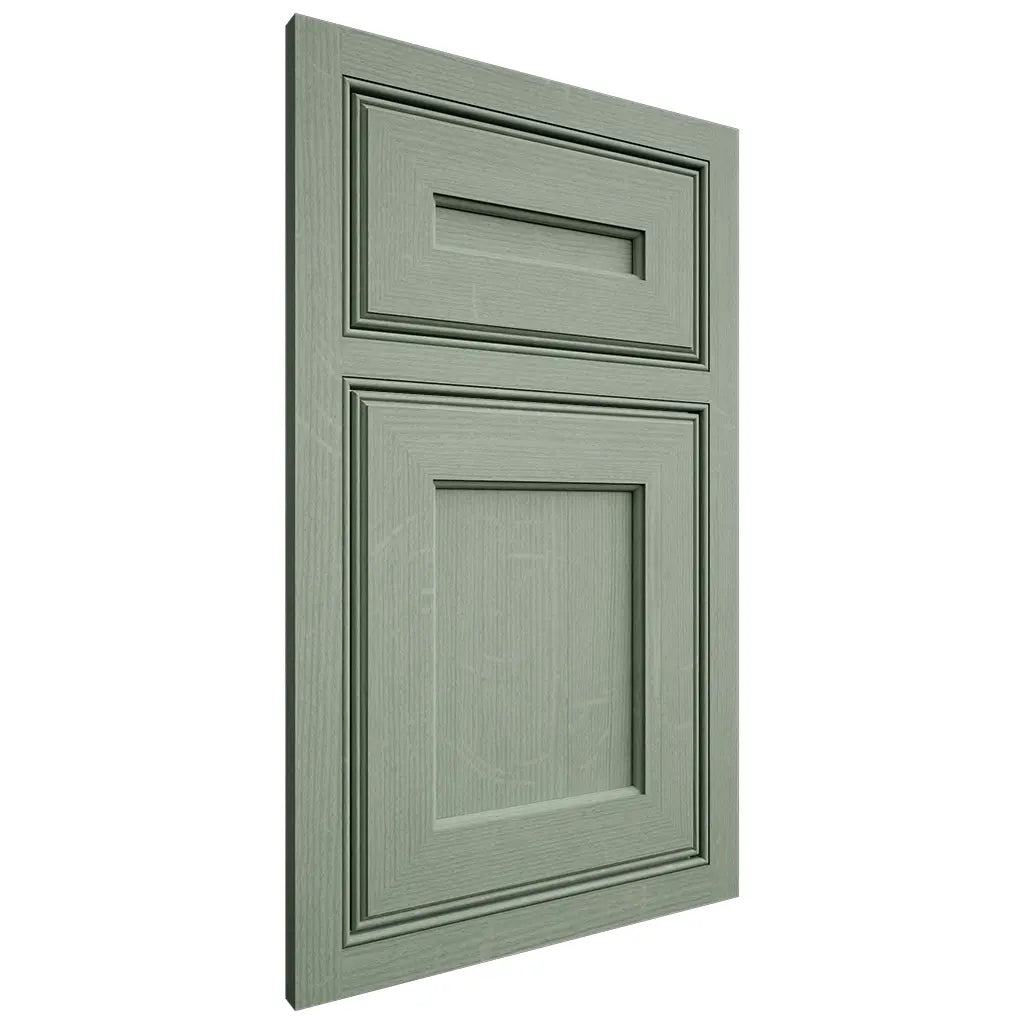 Shiloh Cabinetry Beaded Inset Essex White Oak Quarter Sawn Moss Door