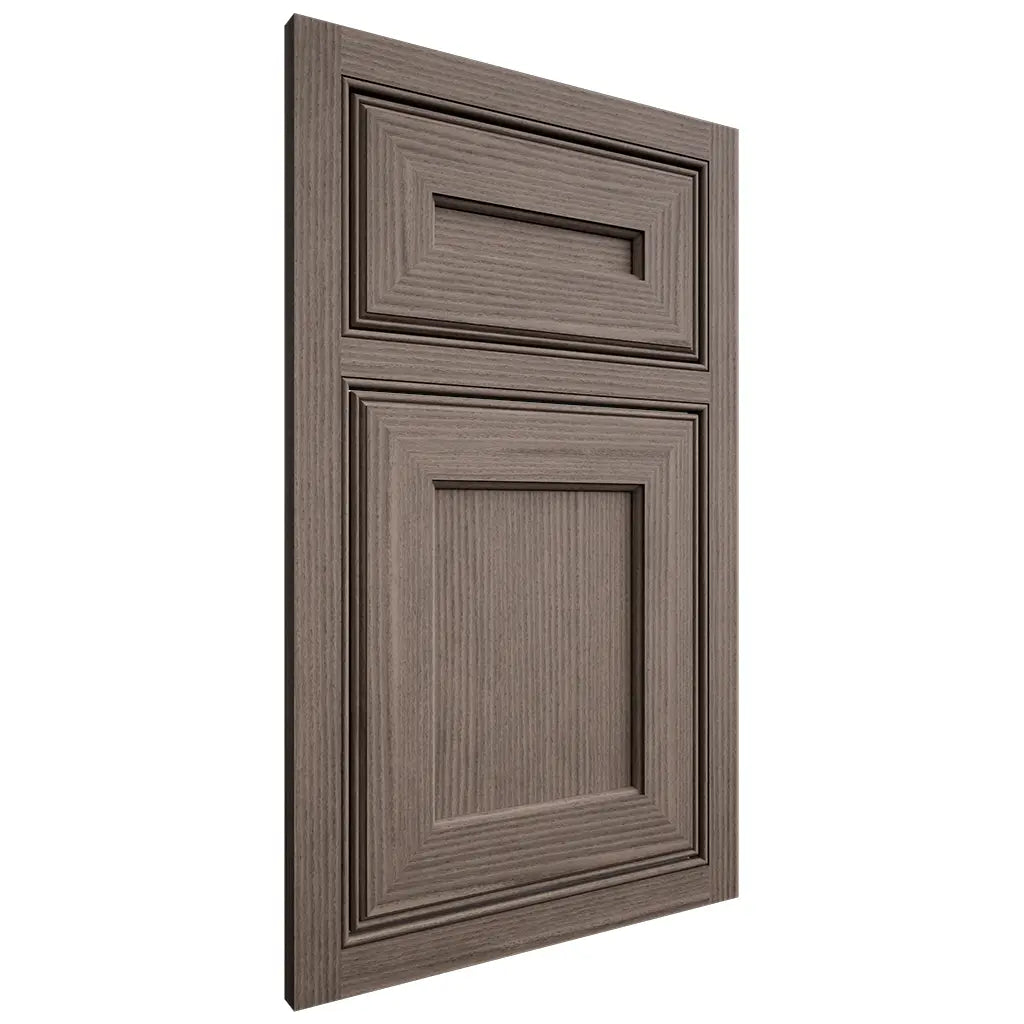 Shiloh Cabinetry Beaded Inset Essex White Oak Rift Cut Clay Door