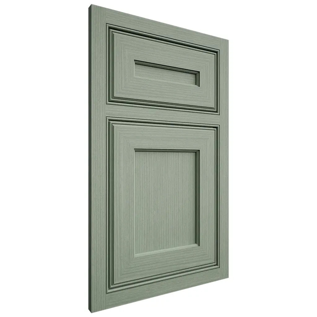 Shiloh Cabinetry Beaded Inset Essex White Oak Rift Cut Moss Door