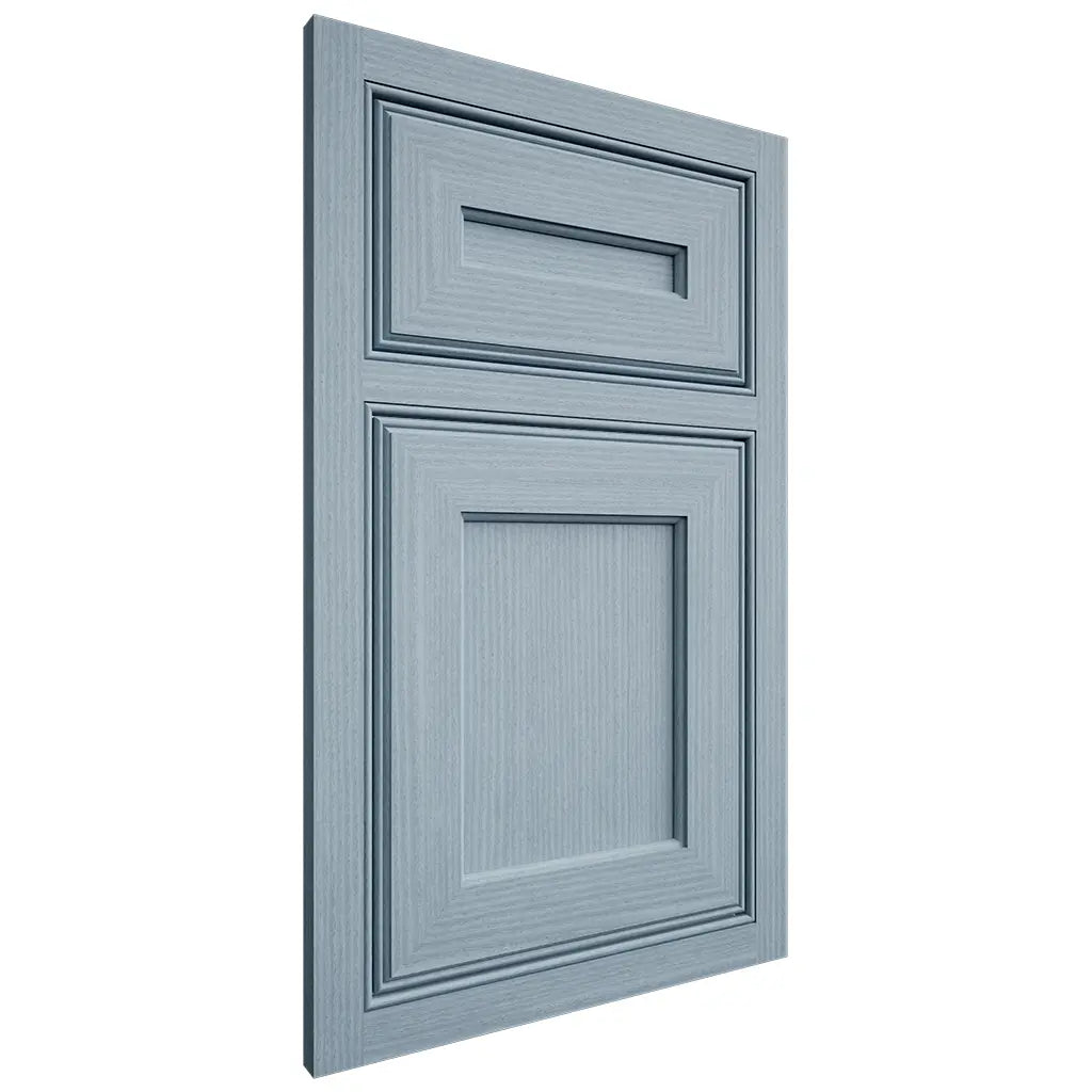 Shiloh Cabinetry Beaded Inset Essex White Oak Rift Cut Sky Door