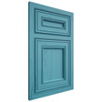Shiloh Cabinetry Beaded Inset Glenbrook Alder Plain Cut Aqua Door