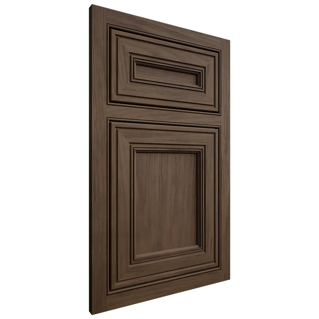 Shiloh Cabinetry Beaded Inset Glenbrook Alder Plain Cut Caviar Door
